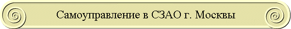 Самоуправление в СЗАО г. Москвы